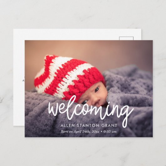 歓迎モダン写真の誕生の発表 ポストカード (正面/裏面)