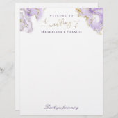 歓迎ラベ結婚ンダーの流体大理石レターヘッド (正面/裏面)