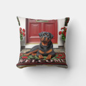 歓迎ロットワイラー クッション (正面)