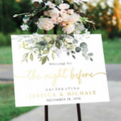 歓迎実在の前夜は緑に覆われている 箔ポスター