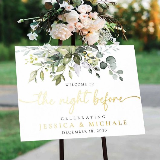 歓迎実在の前夜は緑に覆われている 箔ポスター