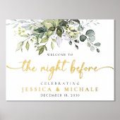 歓迎実在の前夜は緑に覆われている 箔ポスター (正面)