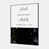 歓迎抽象芸術結婚ブラック&フロスト アクリルサイン (傾斜)