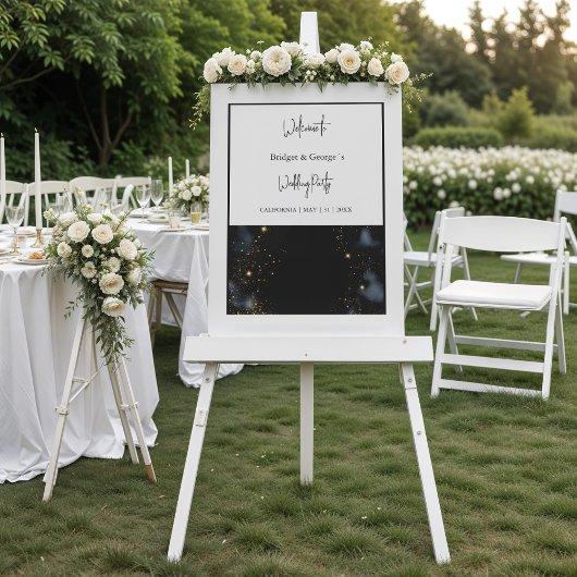 歓迎抽象芸術結婚ブラック&フロスト アクリルサイン