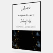 歓迎抽象芸術結婚ブラック&フロスト アクリルサイン (傾斜)