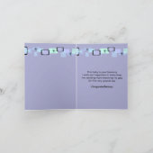 歓迎新生児グリーティングカード カード (内部)