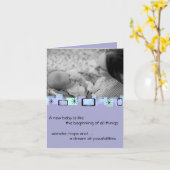 歓迎新生児グリーティングカード カード (黄色い花)