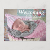 歓迎新生児誕生日告知はがき 案内ポストカード (正面)