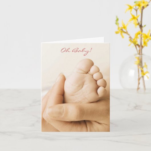 歓迎新生児 カード (黄色い花)