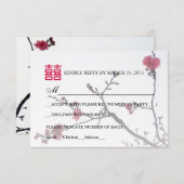 歓迎春ダブルハピネス桜RSVP 出欠カード (正面/裏面)