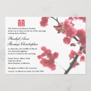 歓迎春桜ダブル結婚ハピネス© 招待状