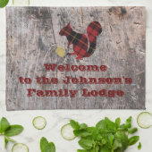 歓迎素朴プレイドリス キッチンタオル (折り畳み)