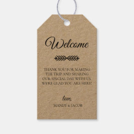 歓迎素朴結婚の ギフトタグ