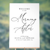 歓迎結婚のサインの後の朝のブランチ アクリルサイン (ニュートラル)