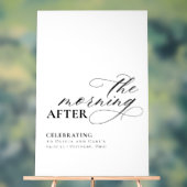 歓迎結婚のサインの後の朝のブランチ アクリルサイン (ニュートラル)