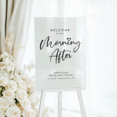 歓迎結婚のサインの後の朝のブランチ アクリルサイン