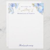 歓迎結婚の流体大理石レターヘッド (正面/裏面)
