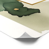 歓迎結婚サインテンプレート、夕暮れピンクフローラ ポスター (角)