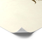 歓迎結婚サイン薄紫フローララベンダー ポスター (角)