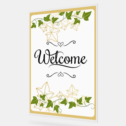 歓迎結婚サイン アクリルサイン (傾斜)