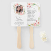 歓迎結婚式プログラムエレガントフローラ ハンドファン (正面&裏面)