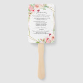 歓迎結婚式プログラムエレガントフローラ ハンドファン (裏面)