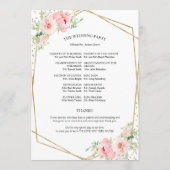 歓迎結婚式プログラムエレガントフローラ プログラム (裏面)