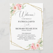 歓迎結婚式プログラムエレガントフローラ プログラム (正面)