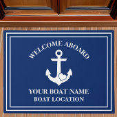歓迎航海の客船ハートいかりボート愛好家 ドアマット