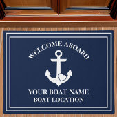 歓迎航海の客船ハートいかりボート愛好家 ドアマット