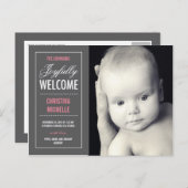 歓迎誕生のお知らせ 案内ポストカード (正面/裏面)