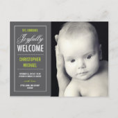 歓迎誕生のお知らせ 案内ポストカード (正面)