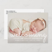 歓迎 | おもしろいスクリプトベビーの発表葉書 ポストカード (正面/裏面)