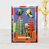 歓迎 カード (黄色い花)