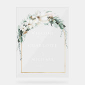 「歓迎」リーフィ結婚ーの発泡ボード アクリルサイン (正面)