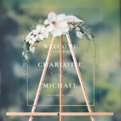 「歓迎」リーフィ結婚ーの発泡ボード アクリルサイン (ニュートラル)