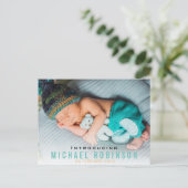 歓迎 | 新生児告知フォトカード ポストカード (スタンド正面)