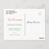 歓迎 | 新生児告知フォトカード ポストカード (裏面)