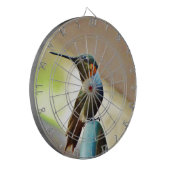 止まったルビーと緑の小さなハミングバード ダーツボード (正面左)