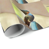 止まったルビーと緑の小さなハミングバード ラッピングペーパー (ロールコーナー)