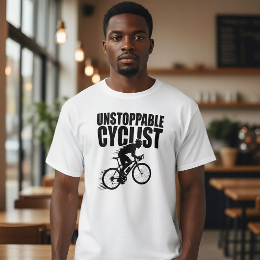 止まらないサイクリスト レースのシルエット Tシャツ