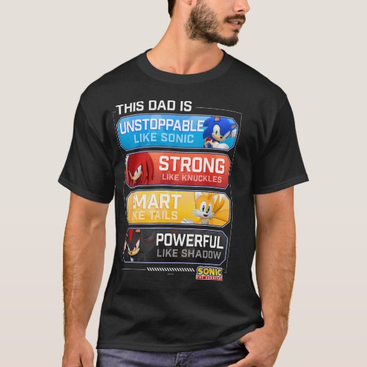止まらないソニック・ザ・ヘッジホッグ父の日 Tシャツ (正面)