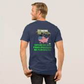 止まらないベテラン トライブレンドTシャツ (フル背面)