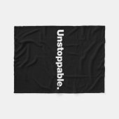 止まらない言葉 _ Unstoppaと言うデザイン フリースブランケット (正面(横))