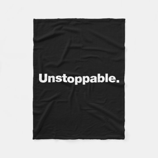 止まらない言葉 _ Unstoppaと言うデザイン フリースブランケット (正面)