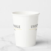 止まらない モチベーションの引用Tシャツ 紙コップ (右)