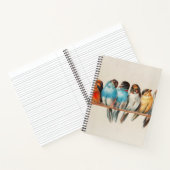 止まり木スパイラル手帳に描かれた鳥 ノートブック (内部)
