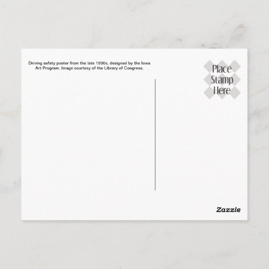 止まれますか？道路安全ポスター ポストカード (裏面)