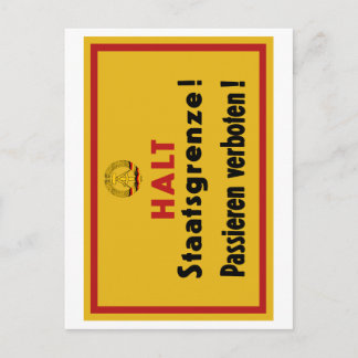 止まれ！ドイツ・ベルリン・ウォール ポストカード