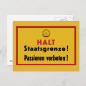 止まれ！ドイツ・ベルリン・ウォール ポストカード (正面/裏面)